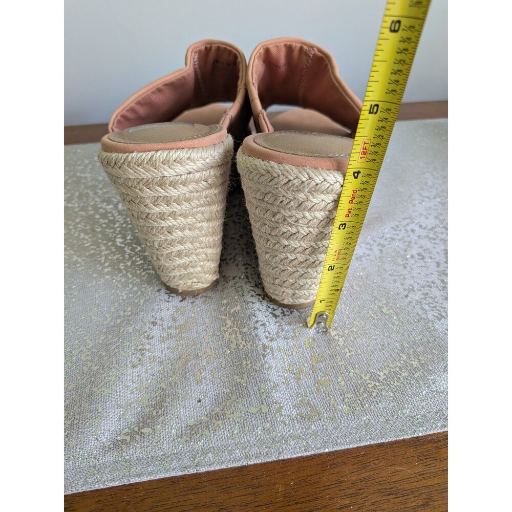 Dolce Vita Dixon Women’s 8.5 Blush Faux Suede Slip On Wedge Heel Sandals Shoes - Picture 10 of 12